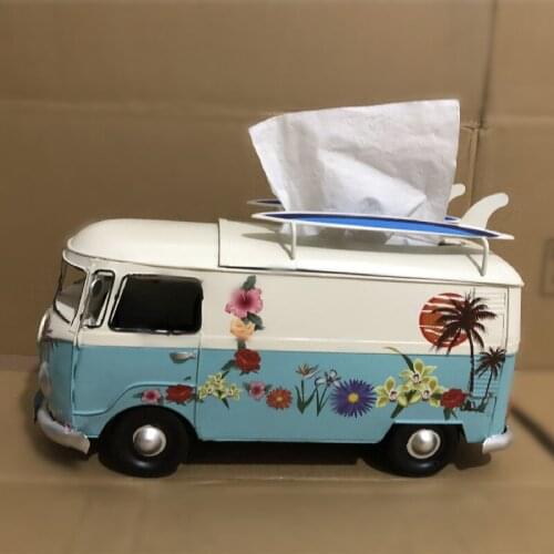 American retro creative napkin drawer, tissue box, Car, van, bus, Bar Restaurant Hotel home living room decoration ornaments
