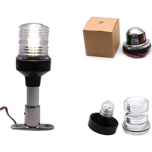 6 Inch Round LED Warning Light Signal Lamp Warm Lamp Marine Boat Yacht Light Navigation Anchor Light RED Green Round Boat Light