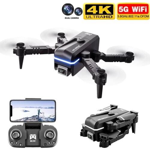 Drones KK1 Mini Drone 4K Profession HD Dual Camera WiFi FPV Air Pressure Height Foldable Quadcopter RC квадрокоптер с камерой