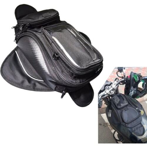 Big Screen Motorcycle Tank Bag Magnetic Motorcycle Oil Fuel Tank Bag Waterproof Motorcycle Nylon Bags Motorbike Bike Saddle Bag