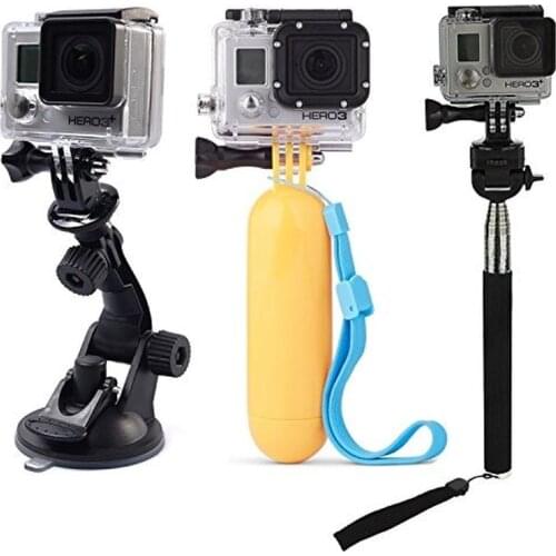 Action Camera Accessories Kits For Gopro Hero 9 8 7 AKASO Waterproof Car Suction Cup Mount Floating Handle Grip Selfie Stick