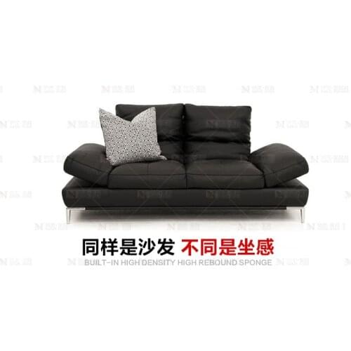 Cow genuine/real leather sofa set living room sofa sectional/corner sofa home furniture couch 2 seater functional backrest
