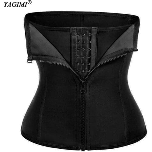 Neoprene Sweat Sauna Waist Trainer Trimmer Belt Body Shaper Trainer Corset Fat Burning Sports Tummy Control Shapewear Fajas