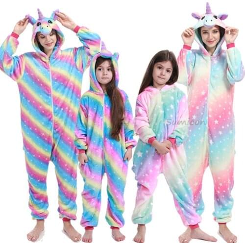 Kids Kigurumi Unicorn Pajamas For Children Animal Cartoon Blanket Sleepers Baby Costume Winter 2020 New Boy Girl Licorne Onesie