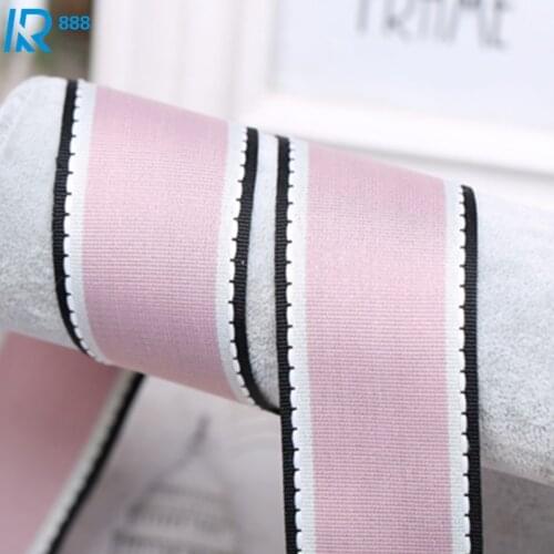 Kewgarden 40mm 4cm Stripe Grosgrain Ribbon Handmade Tape DIY Bowknot Accessories Ribbed Ribbons 5 m/lot