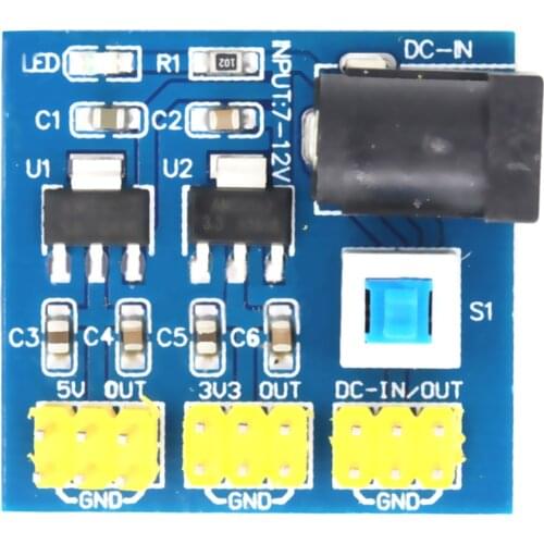 1Pcs DC-DC 12V To 3.3V 5V Buck Step Down Power Supply Module For Arduino