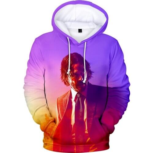 Boys Casual Hoodie 3D John Wick 3 champion Men/Women Autumn Fashion streetwear Sweatshirt funny Hoody Boy/Girl Pullover