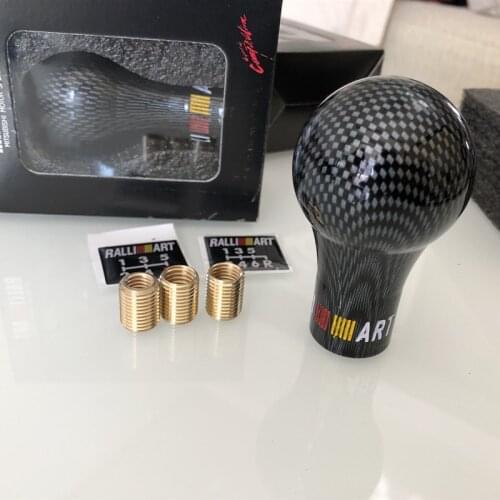 Ralliart Carbon Look Manual Transmission Gear Shift Knob For Mitsubishi