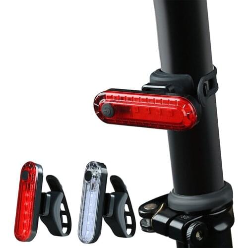 Bike Long Tail Light Riding USB Charging COB Highlight Safety Warning Lights Riding Headlight Accessories