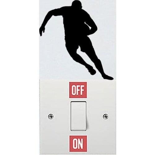 Rugby Player Fashion Sport Personality Vinyl Wall Sticker Switch Decal 6SS0132