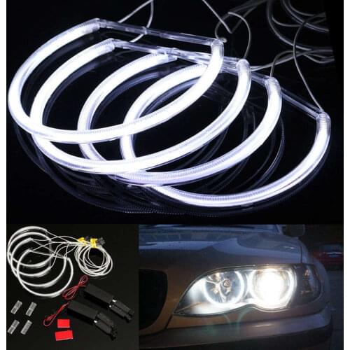 4x Ccfl Angel Eye Halo Led Ring Angel Eye Headlight For BMW E46 E39 E36 3 Series