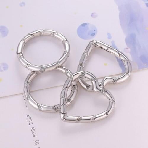 Juya DIY Creative Carabiner Locks Supplies Pendant Spring Screw Clasps Accessories For Handmade Designer Charms Jewelry Making