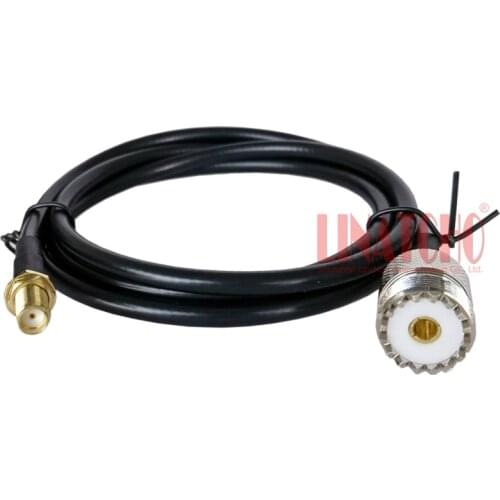 1 Meter RG58U 50Ohm SO239 UHF Female with SMA Female Two Way Radio Pigtail Cable