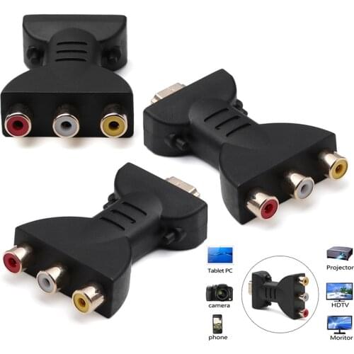 1 Pcs HDMI-compatible To AV Audio Adapter To VGA Connector RCA Video Audio Adapter RGB Color Difference Component Connector