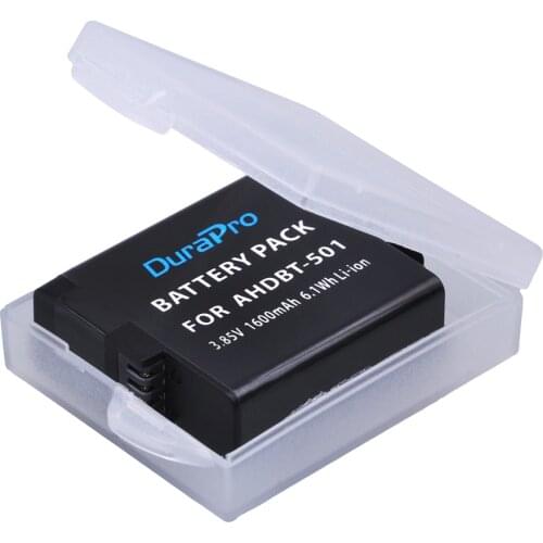 DuraPro 1600mAh AHDBT-501 AHDBT 501 AHDBT501 Rechargeable Li-ion battery for Gopro 5 6 Hero 5 6 Go pro 5 6 AHDBT 501 Camera