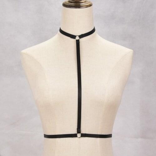 2016 New Pastel Goth Women Chest Body Harness Caged Bra Strap Cross Sexy Bondage Lingerie Top Gothic Garter Belt harness bra