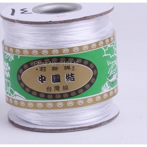 80M/Roll 1.5MM Braided White Nylon Chinese Knotting Cord Macrame Beading String Thread for Handcraft Handmade Shamballa Jewelery