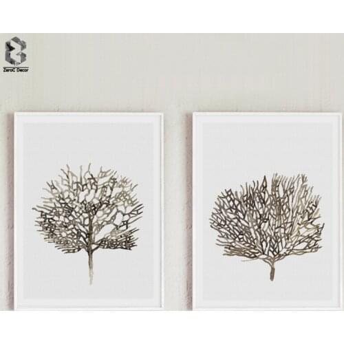 Abstract Posters And Prints Canvas Wall Art Tree Painting Wall Picture For Living Room Decoration