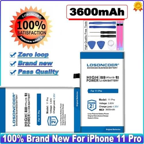 LOSONCOER 3600-4500mAh For iPhone 11 Pro 11 Pro Max 11 High Capacity Battery for Apple iPhone 11 11 Pro 11 Pro Max Battery