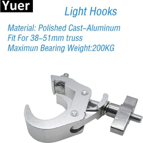 Aluminum Stage Light Hooks Fit For 38-51mm Load Bearing 200kg Lighting Clamp LED DJ Disco Lights PAR Moving Head Lights Hook