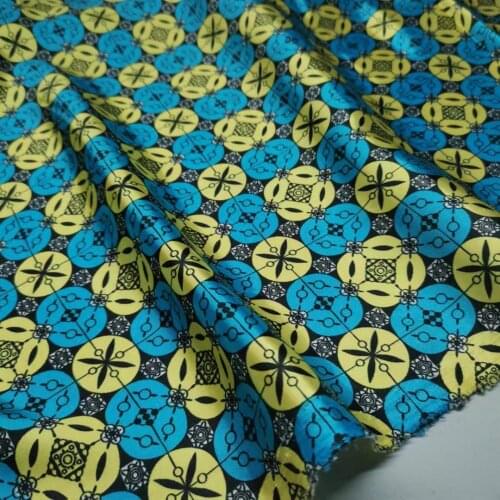 Ethnic Print Satin Soft Sateen tilda craft Fabric silky printed DIY sewing ribbon Fabrics