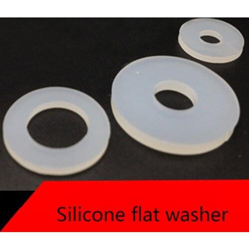 White Silicone Corrugated Pipe Flat Washer Gasket Water Heater Shower Meter Faucet Seal Ring DN15/20/25/32/40/50/65/100//200/400