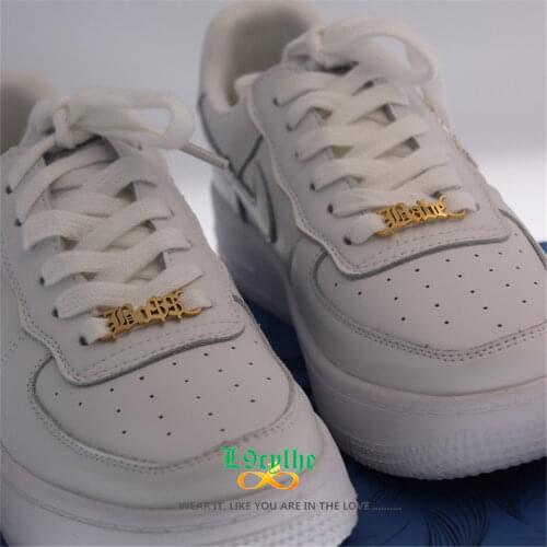 Babe Boss Buckie Stainless Steel Jewelry Shoe Decorations Angel Letter Baby Girl Shoe-buckle Left Right Sneaker Charm Bijoux