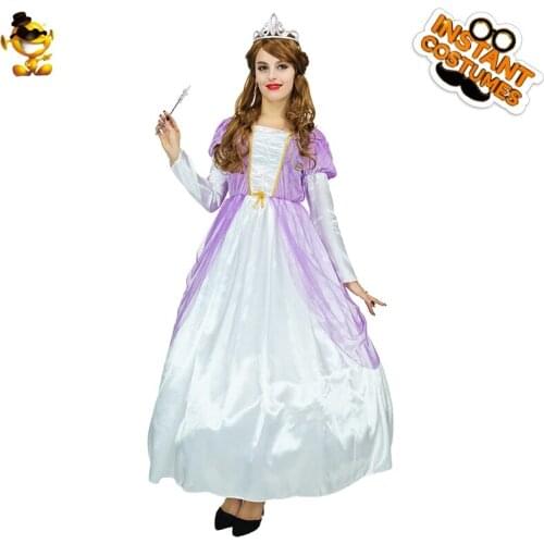 DSPLAY Magical Princess Royal Carnival Roleplay Fancy Dress Medieval Luxury Deluxe Royal New Beauty Queen Woman Party Costume