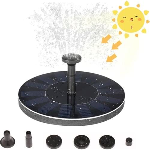 Solar-power Fountain Brushless Pump Plants Watering Kit with Monocrystalline Solar Panel for Bird Bath Garden Pond