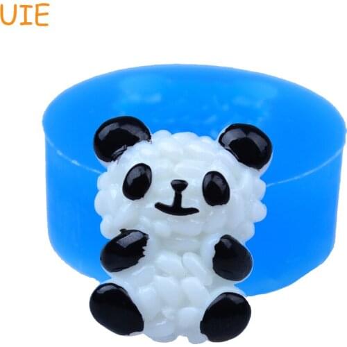 GYL467U 25.6mm Kawaii Panda Silicone Mold - Animal Mold Handmade DIY Chocolate Cake Decoration Craft, Fondant, Resin, Candy Mold