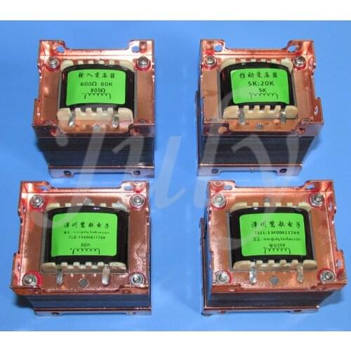 Transformer kit for tube front stage, 2pcs input 600: 60K, 2pcs output 5K: 20K. Suitable for tube amplifier/tube front stage DIY