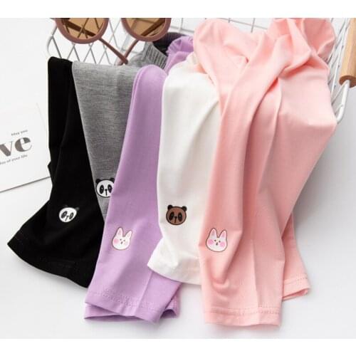 Summer Cute Bear Girl Trousers New Modal Girls' Leggings Soft Pants for Childrens Legging
