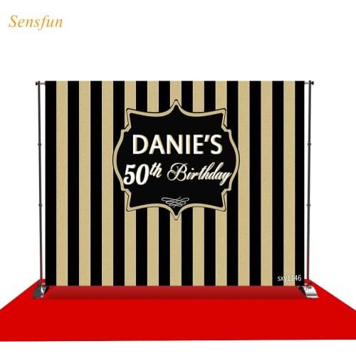 LEVOO new photo backdrop 50th birthday luxury stripe party background nature photocall photo studio shoot prop