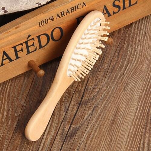 Massage Health Lotus Wood Comb Solid Wood Tooth Comb Massage Hair Care Anti-Static Wood Comb Wooden