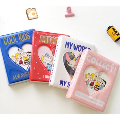 Cartoon Album Holds 64 Mini Photos Instax Album Photo Album for Mini Fuji Instax & Name Card 7s 8 25 50s Mini Photo Album