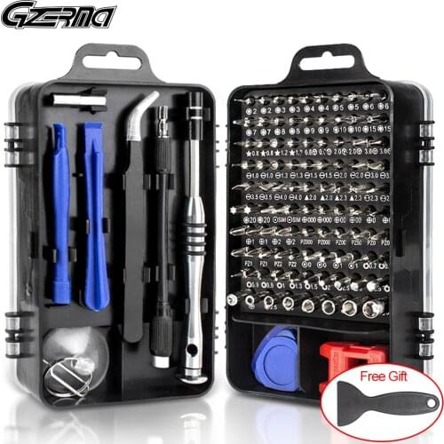 GZERMA Phone Repair Tool Sets 115 in 1 Precision Screwdriver Set Hand Tools Kit Cell Phone Repair Tools Kit for iPhone PC Laptop