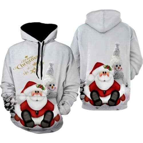 2020 New Autumn And Winter Christmas 3D Print Oversized Hooded hoodies Unisex Man Woman Funny Ugly Christmas
