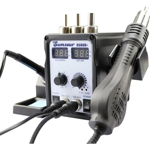 New 8586D+ Soldering iron Hot Air Soldering Station DIY Digital Rework Station Phone Repair BGA SMD Soldering Station