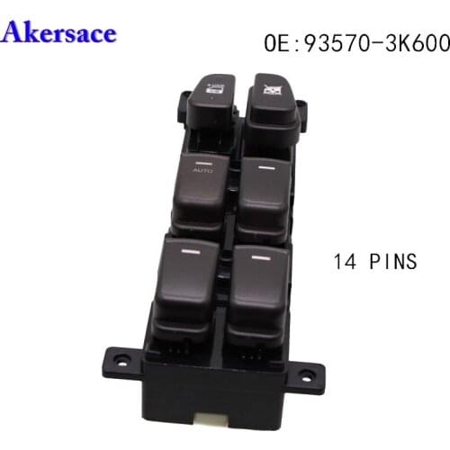 93570-3K600 Front Left Hand Drive Window Master Button Switch for 2008-2010 Hyundai NF Sonata 935703K600 Power Window Switch