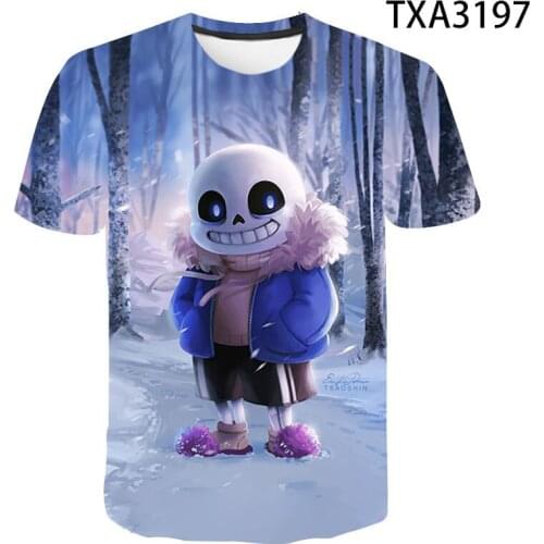Undertale Sans Anime Cartoon T-shirt 2019 Summer New Game Children T shirt 3D Printed Short Sleeve Kids T-shirts Boys Girl Funny