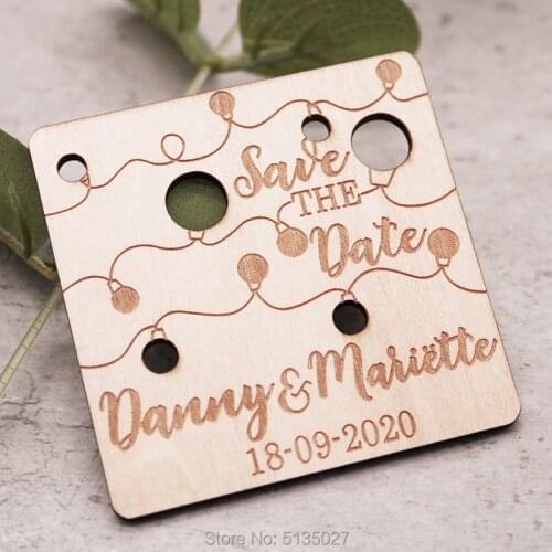 Personalized Wedding Magnets, Wood Save The Date Magnets, Cute Heart Save The Date Magnet, Unique Wedding Announcement & Guest I