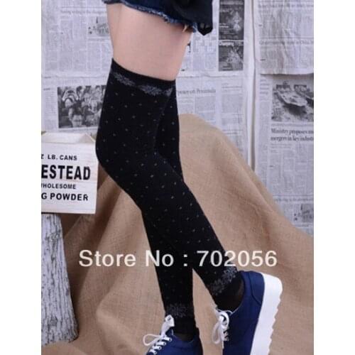 Girl dot rabbit fur wool blend long leg warmer Leg Shoes Ankle Warmer Boot Sleeves Cover 6 pairs/lot #3300