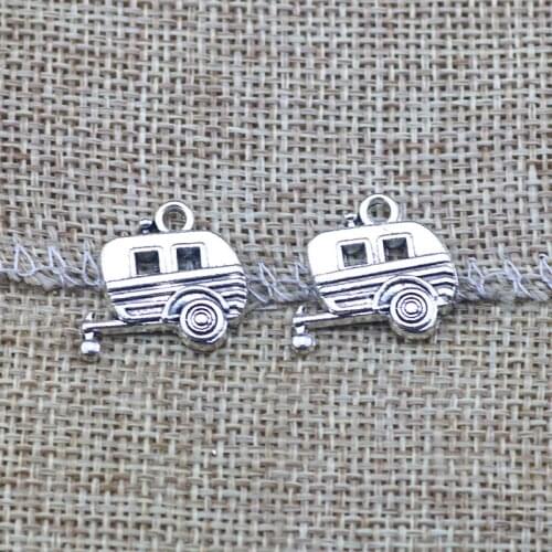 20 Pieces/Lot 17*20mm Antique Silver Plated Alloy Bus Car Train Charms Pendant For Diy Jewelry Making