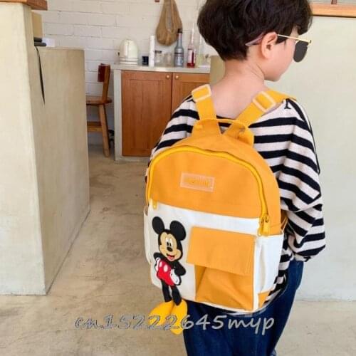 Hot Cartoon mickey child backpacks/kids kindergarten backpack/kid school bags/Satchel for boy and girls Mochila Infantil Disney