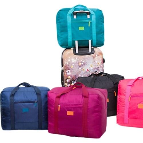 Portable Foldable Luggage Bag Nylon Travel Bags Large Capacity Clothings Packing Cubes Movement Duffle Bag