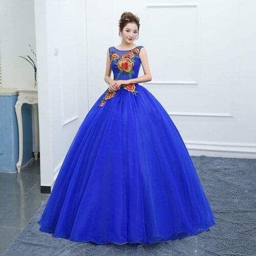 Quinceanera Dresses Elegant Prom Dress Luxury Flower Embroidery Ball Gown Noble Party Formal Homecoming Dress Plus Szie