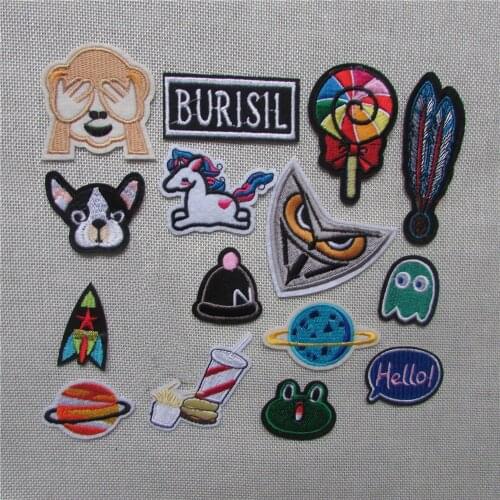Mix cartoon cute Patches for Clothing Iron on Embroidered Sew Applique Cute Patch Fabric Badge Garment DIY Apparel Accessories