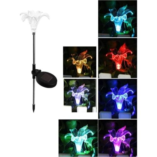 Solar Lily Garden Lamp 2 Pcs