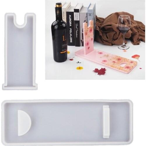 Wine Bottle Display Stand Rack Crystal Epoxy Resin Mold Wine Bottle Holder Casting Silicone Mould Handmade Bracket Cup Holder D
