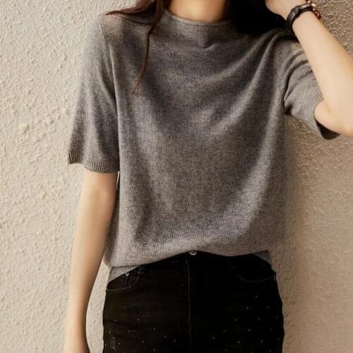 WWENN Knitted Women Sweater Pullovers Mock Neck Autumn Summer Basic Women Sweaters Plus Size Slim Fit high quality Top Black